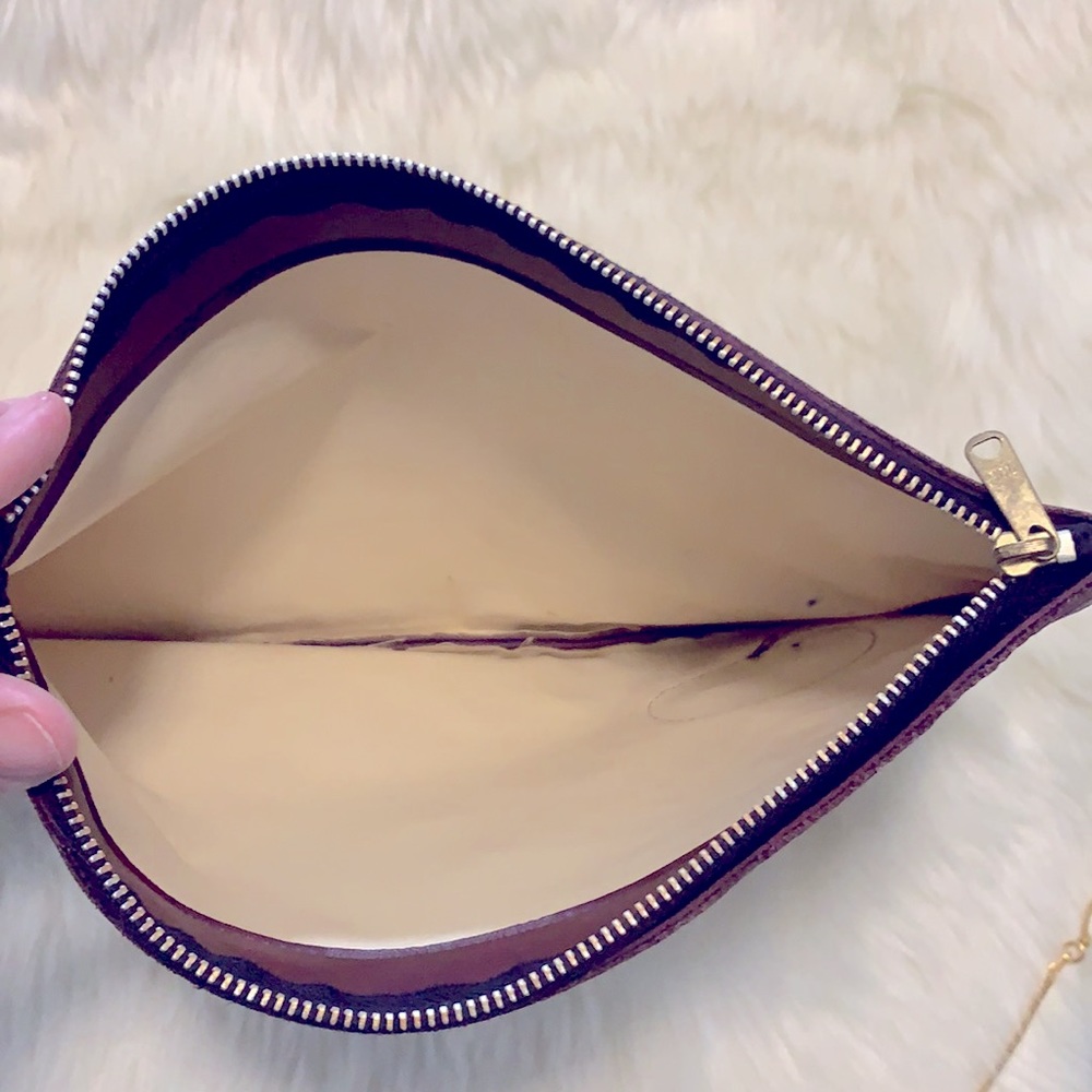 Dona Cartera Tennessee Handbags Tan Brown Leather Purse Wristlet Vintage Clutch - Picture 6 of 12